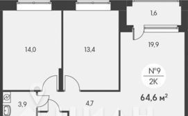 Продам двухкомнатную вторичку 64.0 м этаж 5/22 город Москва Аэропорт ЗАО улица Черняховского 19/1 район Аэропорт