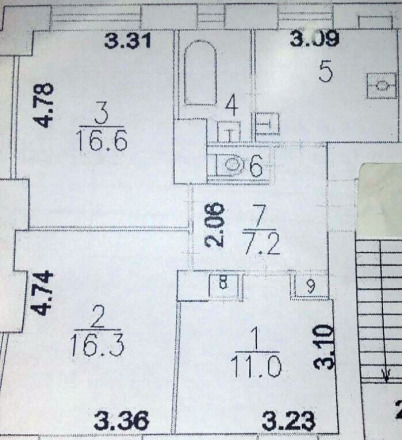 Продам трехкомнатную вторичку 65.0 м этаж 4/5 город Москва Пролетарская ЮЗАО Южнопортовый улица 1-я Дубровская 2