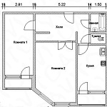 Продам двухкомнатную вторичку 70.0 м этаж 6/14 город Москва метро Бунинская аллея ЮЗАО Южное Бутово улица Академика Семёнова 3 микрорайон В